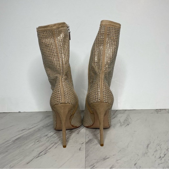 Schutz Sybil Rhinestone Heeled Pointy Toe Bootie 9 1/2 B - Picture 3 of 14